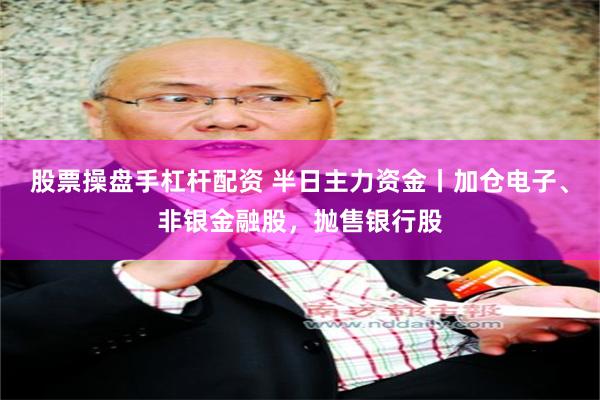 股票操盘手杠杆配资 半日主力资金丨加仓电子、非银金融股，抛售银行股