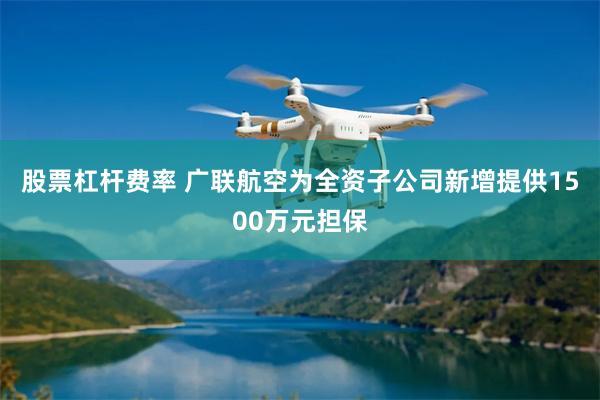 股票杠杆费率 广联航空为全资子公司新增提供1500万元担保