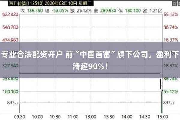 专业合法配资开户 前“中国首富”旗下公司，盈利下滑超90%！