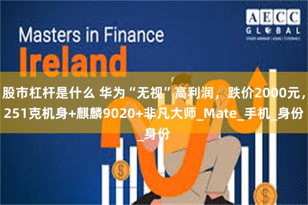 股市杠杆是什么 华为“无视”高利润，跌价2000元，251克机身+麒麟9020+非凡大师_Mate_手机_身份